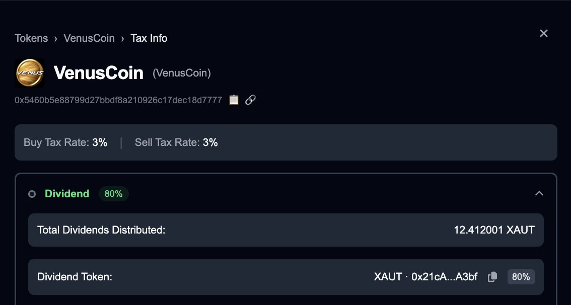 VenusCoin7777's tweet photo. 👀 Hold VenusCoin, rewards gold on @BNBCHAIN https://t.co/pYMOomauQX