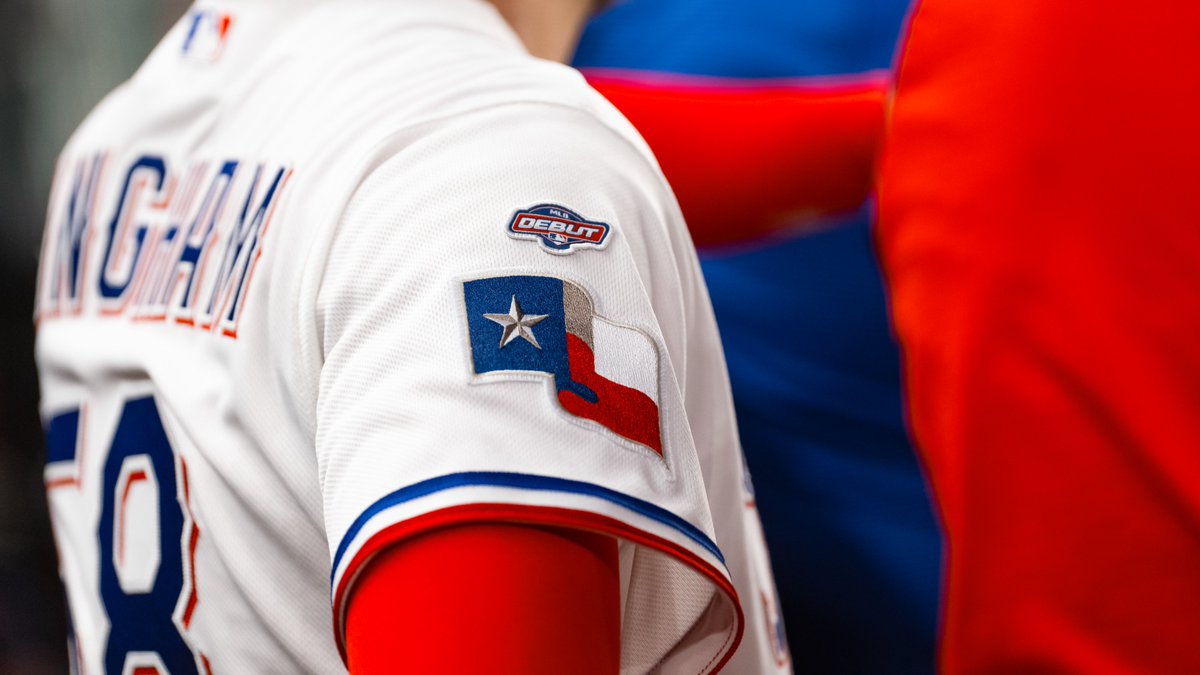 TexasBaseball's tweet photo. Kingham, Texas Ranger 🤠

#HookEm | @Rangers https://t.co/nYpjsASP4r