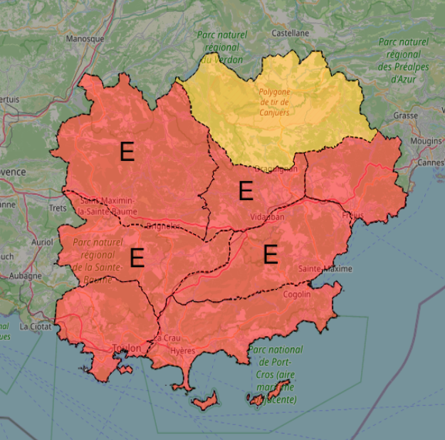 Image de Préfet du Var - #FeuxDeForêt | ❌Ce jeudi 6 août, fermeture de 8⃣ massifs  dans le #Var : ⛔️ Accès, circulation, prom