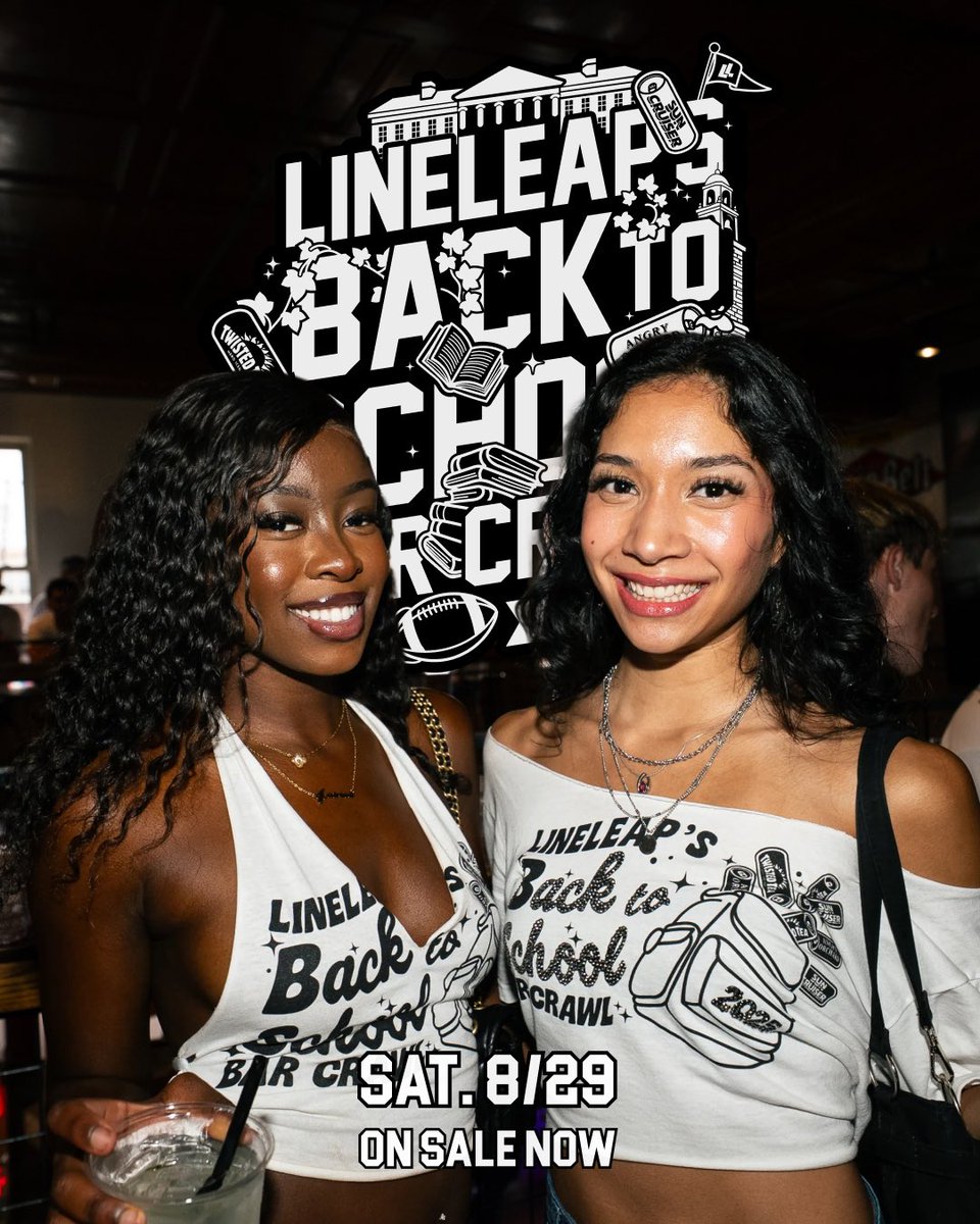 OleMissChicks's tweet photo. 📚🍺 LineLeap’s Back to School Bar Crawl is almost here!

👕 Get your shirt in the LineLeap app—or earn it FREE.

🎮 Play games in the Points tab, earn Points (5,000 Point first-game bonus), and redeem at checkout.

❤️ $1 from every shirt supports @safebarnetwork. https://t.co/Hwhr8v92lG