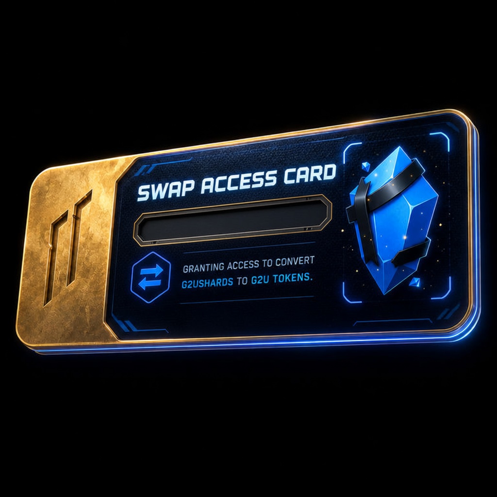 Gift2udev's tweet photo. Sneak peek at the Swap Access Card 👀 Want to convert your G2Ushards into G2U? You’ll have to earn it. Hit Level 5, burn some shards, and unlock the swap function. The grind starts soon. 🛠️

#T2E #G2U #Web3‌‌ #solana #p2e #cryptogems https://t.co/XuaWybt0JU