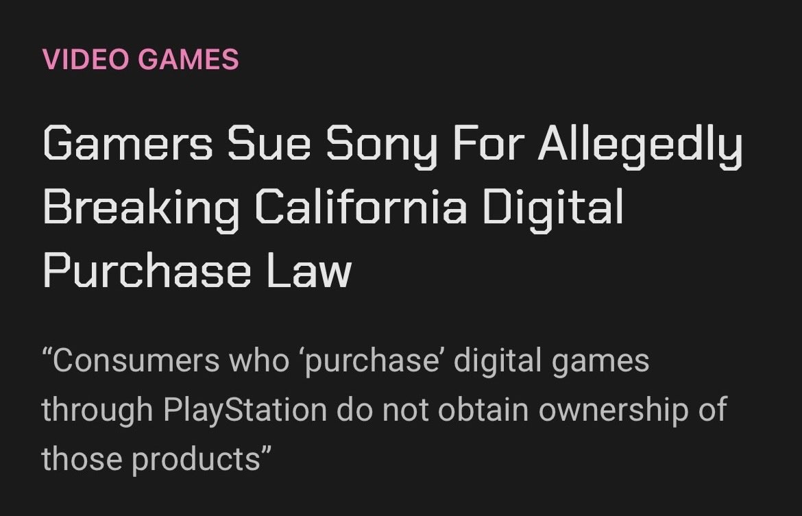 Masterchiefin21's tweet photo. Sony is currently being sued in California for its deceptive wording of "buy now" and "confirm purchase" on its PlayStation digital Store.

This language implies ownership, but in reality, all you get is access to a revocable license. https://t.co/NdfuMux89F