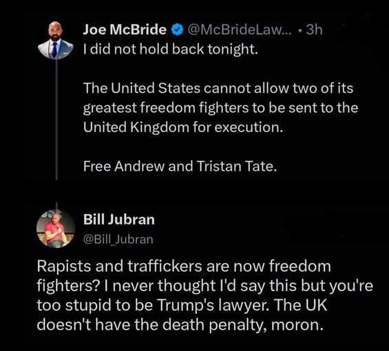 JamesTate121's tweet photo. Joe McBride got roasted. 🔥🔥🔥 https://t.co/dHLkWIBClO
