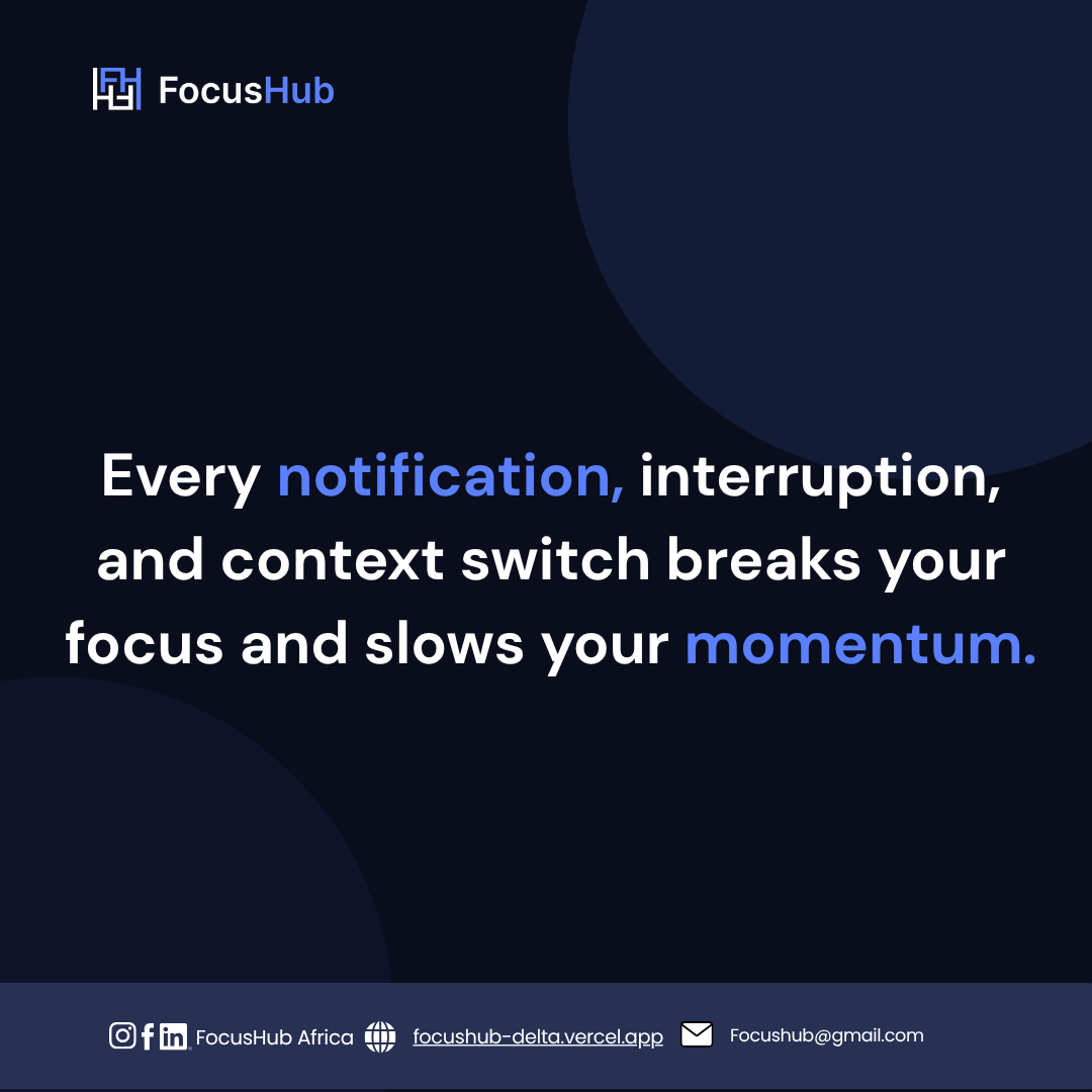 FocushubAfrica's tweet photo. Busy doesn’t always mean productive. Protect your focus, set clear priorities, and choose an environment designed for meaningful progress.

Do your best work at FocusHub. 
Book your workspace: https://t.co/Irbpaavt8l

#FocusHub #Productivity #DeepWork #FocusedWork #CoworkingSpace https://t.co/AqaFj3wDfu