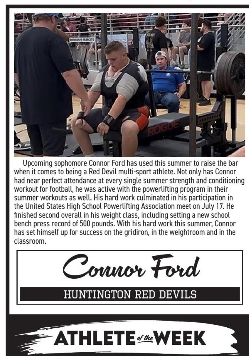 Red_Devil_Iron's tweet photo. Congrats to our @lufkindailynews Athletes of the Week! 
Both just Sophomores but already making a big impact of Red Devil Athletics. https://t.co/r8Pyjwq8c9
