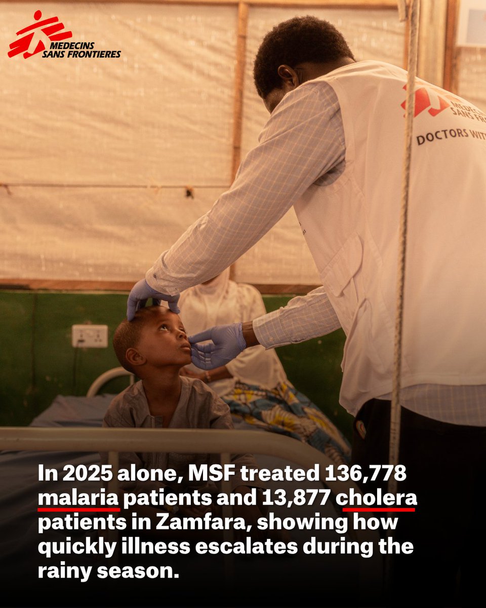 MSF_Nigeria's tweet photo. 1/2 Rainy season in Zamfara means more than rain—it brings disease, hunger, and preventable deaths.

Malaria, cholera and malnutrition surge, mostly affecting children and pregnant women, like 5 year old Abubakar Sadiq, who was admitted to Zurmi General Hopital for malaria. https://t.co/RZhjQK7MZd