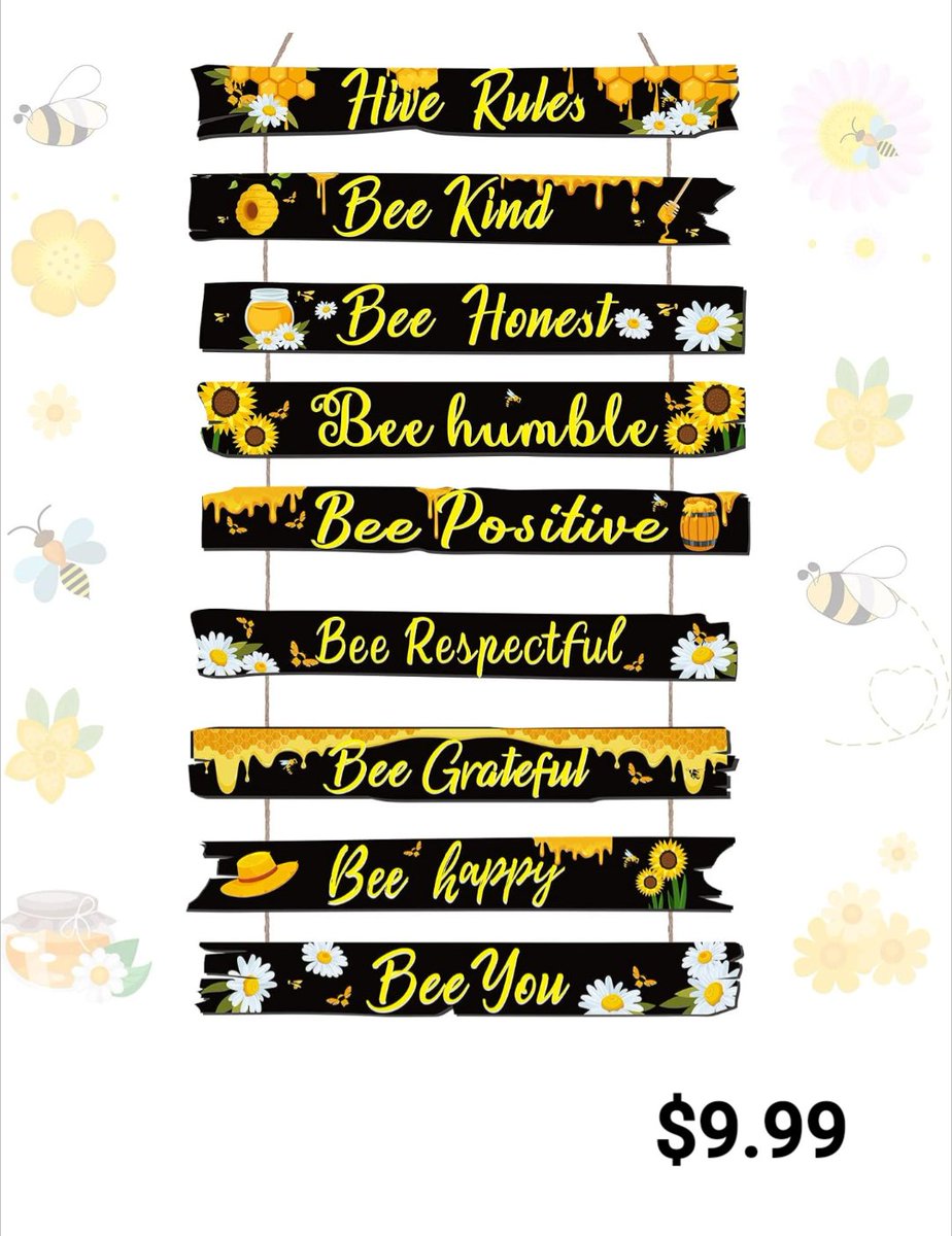 dfteach's tweet photo. I'm working on making my resource classroom warm and cozy but also with a bit of sunshine. 

I found these items that would be perfect! 

I mean, look at those "rules" 😍🐝🌻

https://t.co/6PR3O9UlUe

#clearthelist #specialeducation #newschool #newclassroom #Year25 #Texas https://t.co/A4woao5C6W