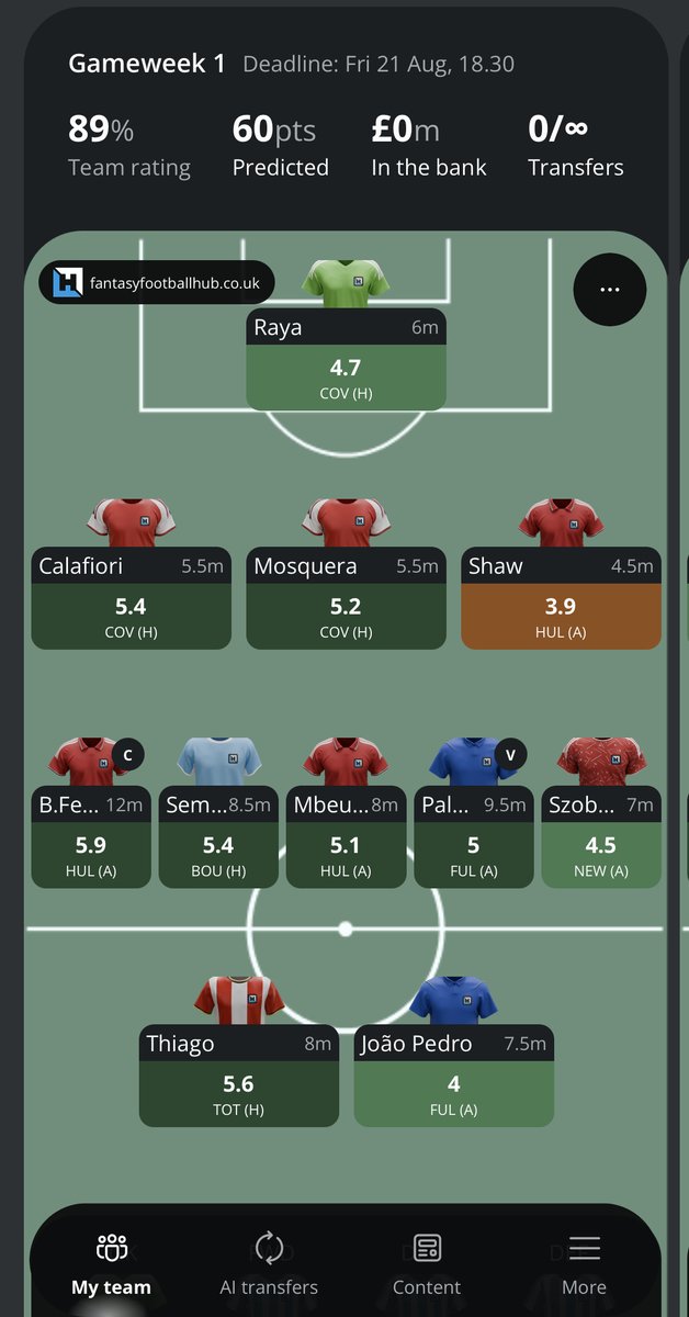 _FPLtips's tweet photo. RATING YOUR GW1 DRAFTS 🚨 #Ad

Reply with a screenshot of your team and I’ll rate as many as I can below.

My latest draft scored 89% on the @FFH_HQ app.

Want to see how AI rates yours too? Get your team rated for FREE in seconds 👇

🔗 https://t.co/Vv1IZN0x5r https://t.co/8mOmDua2YN
