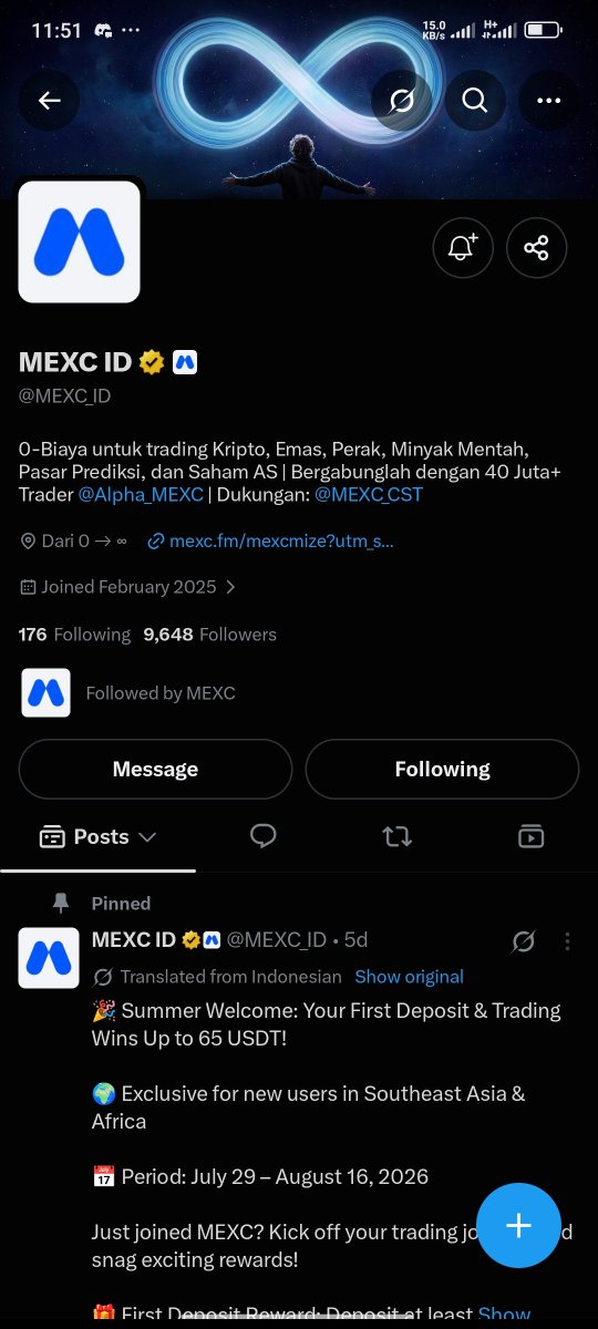 Alex_crypt01's tweet photo. @MEXC_ID @MEXC 09650633 https://t.co/LHGrL3kwOe