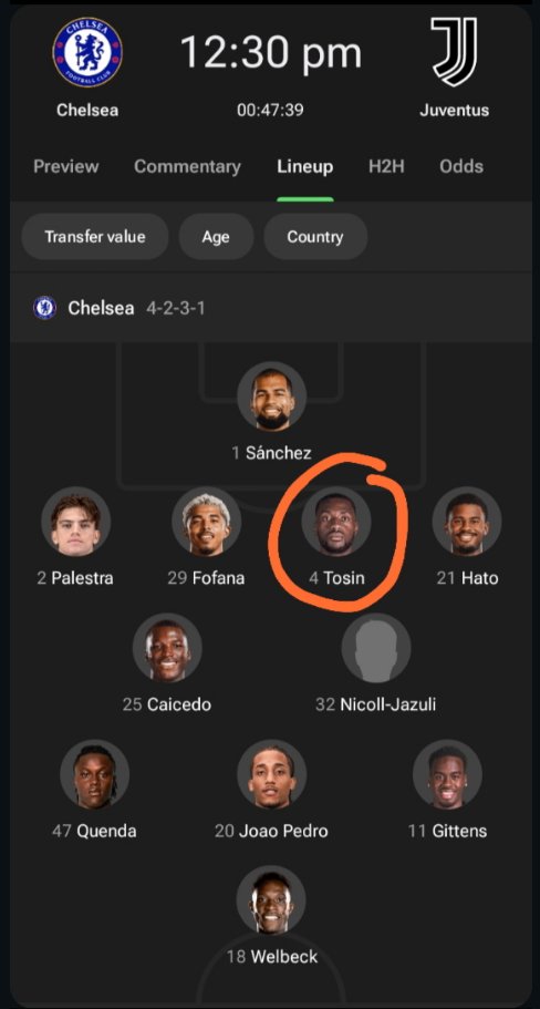 ModesteAderomou's tweet photo. @Chelsea_FR_ When I see Tosin, whether in the starting eleven or even as a substitute, I always get stomach aches. https://t.co/m2SnbnnmdO