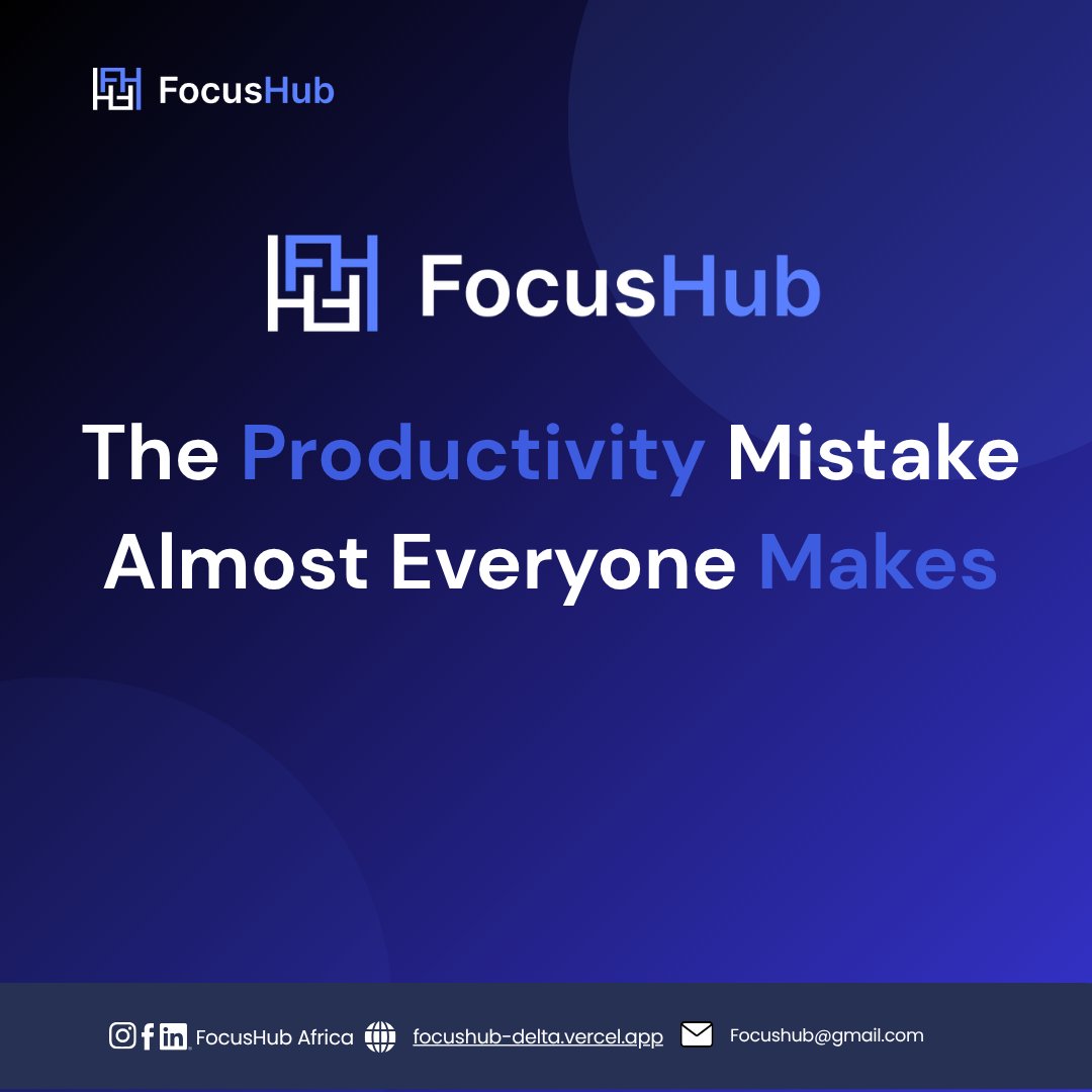 FocushubAfrica's tweet photo. Busy doesn’t always mean productive. Protect your focus, set clear priorities, and choose an environment designed for meaningful progress.

Do your best work at FocusHub. 
Book your workspace: https://t.co/Irbpaavt8l

#FocusHub #Productivity #DeepWork #FocusedWork #CoworkingSpace https://t.co/AqaFj3wDfu