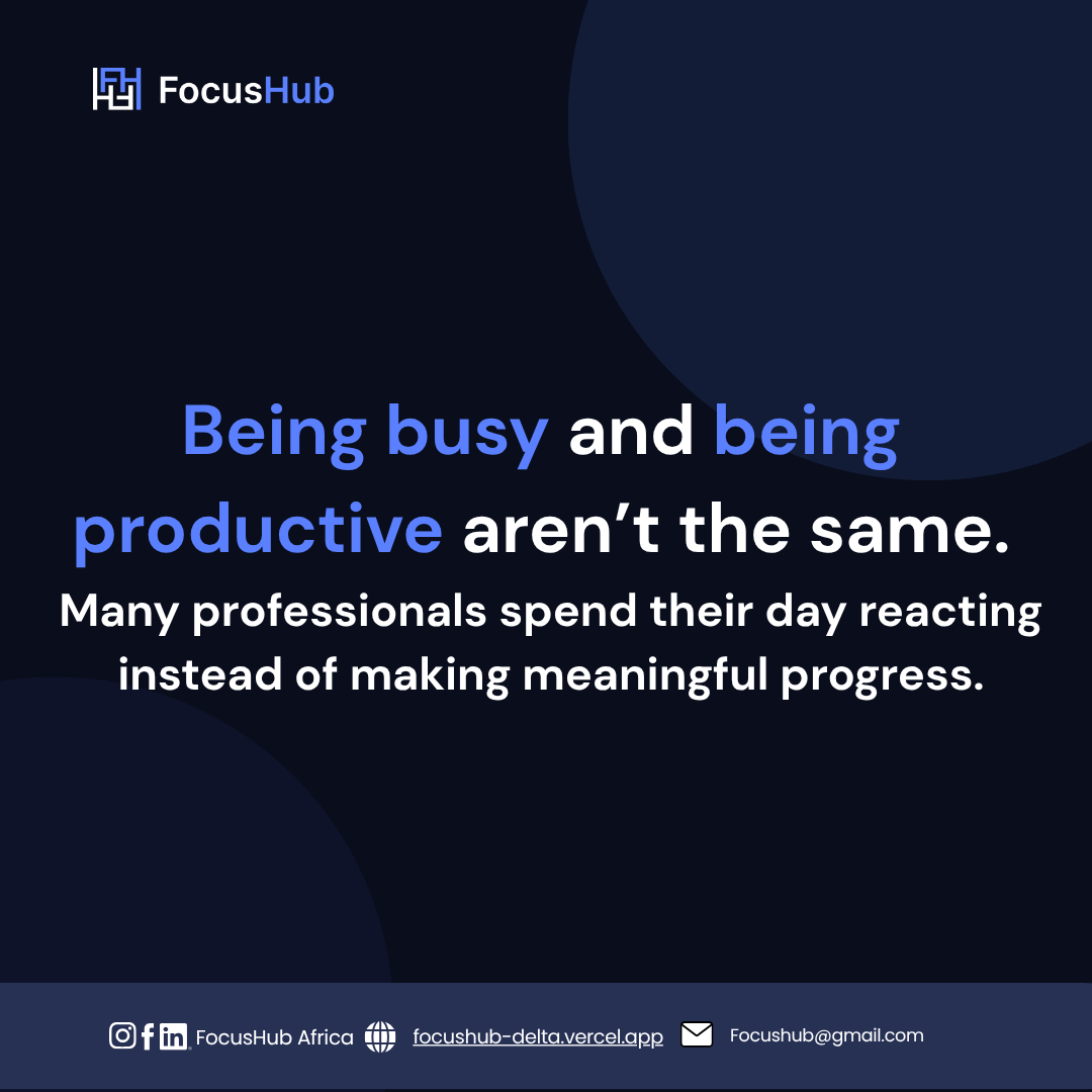 FocushubAfrica's tweet photo. Busy doesn’t always mean productive. Protect your focus, set clear priorities, and choose an environment designed for meaningful progress.

Do your best work at FocusHub. 
Book your workspace: https://t.co/Irbpaavt8l

#FocusHub #Productivity #DeepWork #FocusedWork #CoworkingSpace https://t.co/AqaFj3wDfu