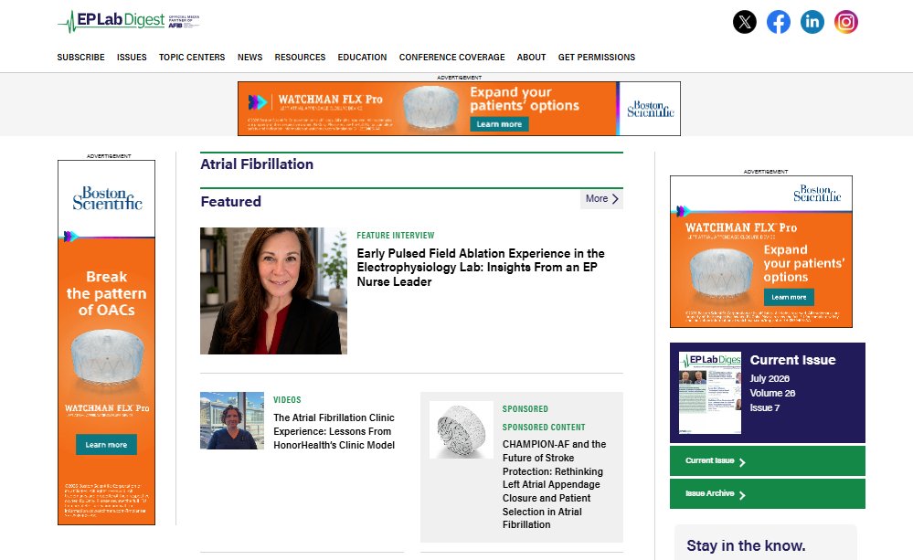 EPLabDigest's tweet photo. #EPeeps, stay ahead in AF care with expert insights on EPLD’s AF Topic Center!

Melissa May, MSN, RN, discusses the successful launch of PFA for AF at WellSpan Ephrata Community Hospital, sharing insights on planning, workflow, and implementation.

Read: https://t.co/jFH23GtZvJ https://t.co/16ziNNnAeM