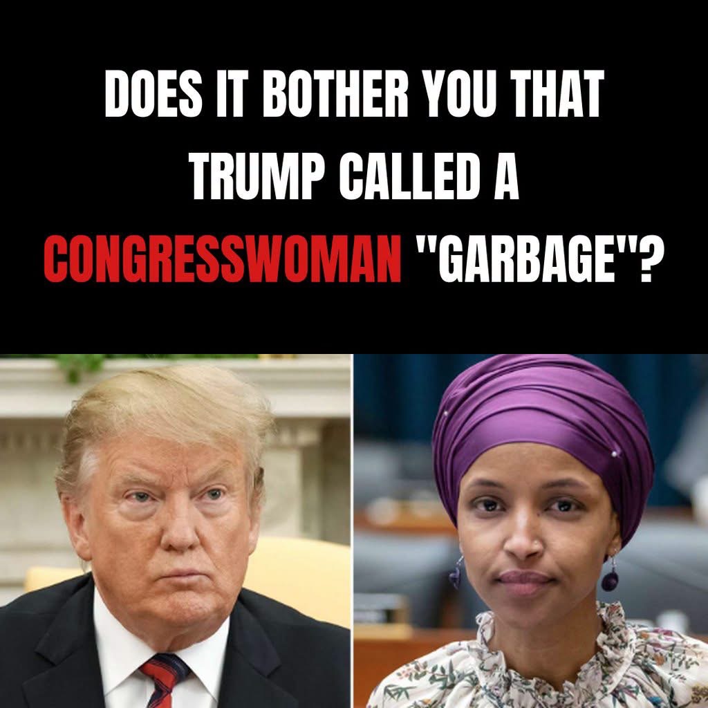 FloraLuzz_'s tweet photo. DOES IT BOTHER YOU THAT TRUMP CALLED A
CONGRESSWOMAN "GARBAGE"? https://t.co/KRl6ebKtYI