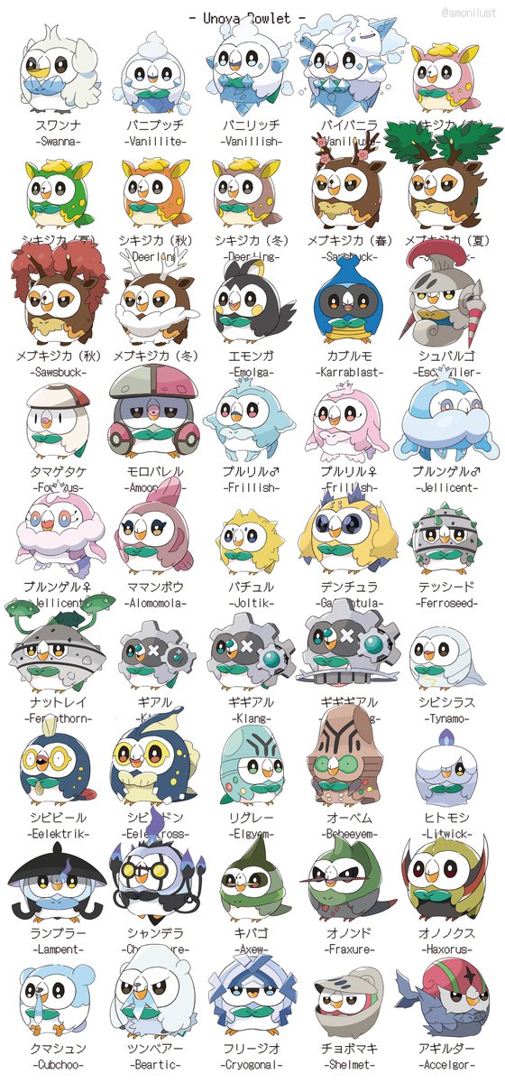 amonilust's tweet photo. 第5世代のポケモン図鑑🦉
描きました！！！！！(大嘘)

アイコン配布はリプ先まで📮
※次回の更新は8/9(日) https://t.co/bu9brfOWTE