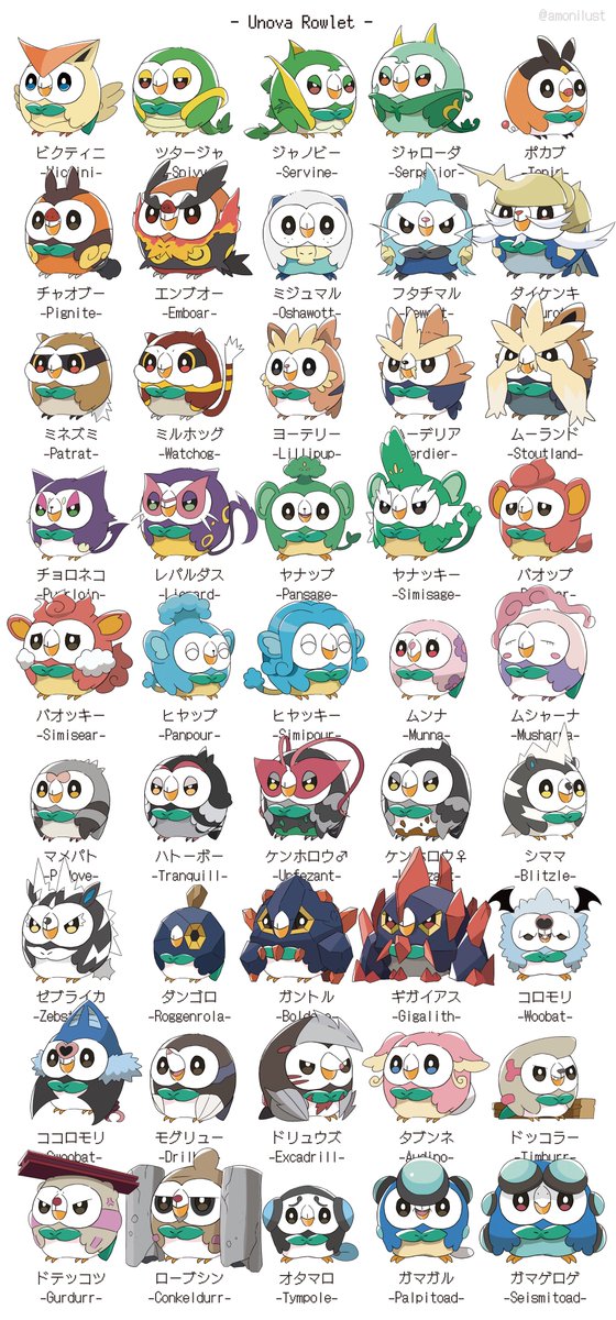 amonilust's tweet photo. 第5世代のポケモン図鑑🦉
描きました！！！！！(大嘘)

アイコン配布はリプ先まで📮
※次回の更新は8/9(日) https://t.co/bu9brfOWTE
