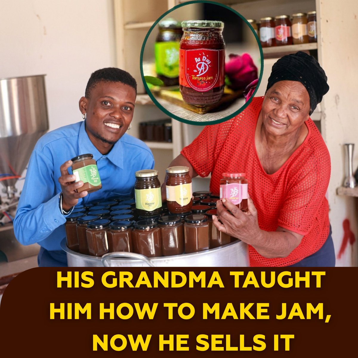 KasiEconomy's tweet photo. From Grandma's Kitchen to a Thriving Business!

Gontse Selaocoe, founder of All Day Jam, turned his grandmother's homemade jam recipe from Orange Farm into a nationally stocked brand. Today, you can find All Day Jam at selected Makro and SPAR stores.
Dream big. Start small. https://t.co/6h9L7J9qQm