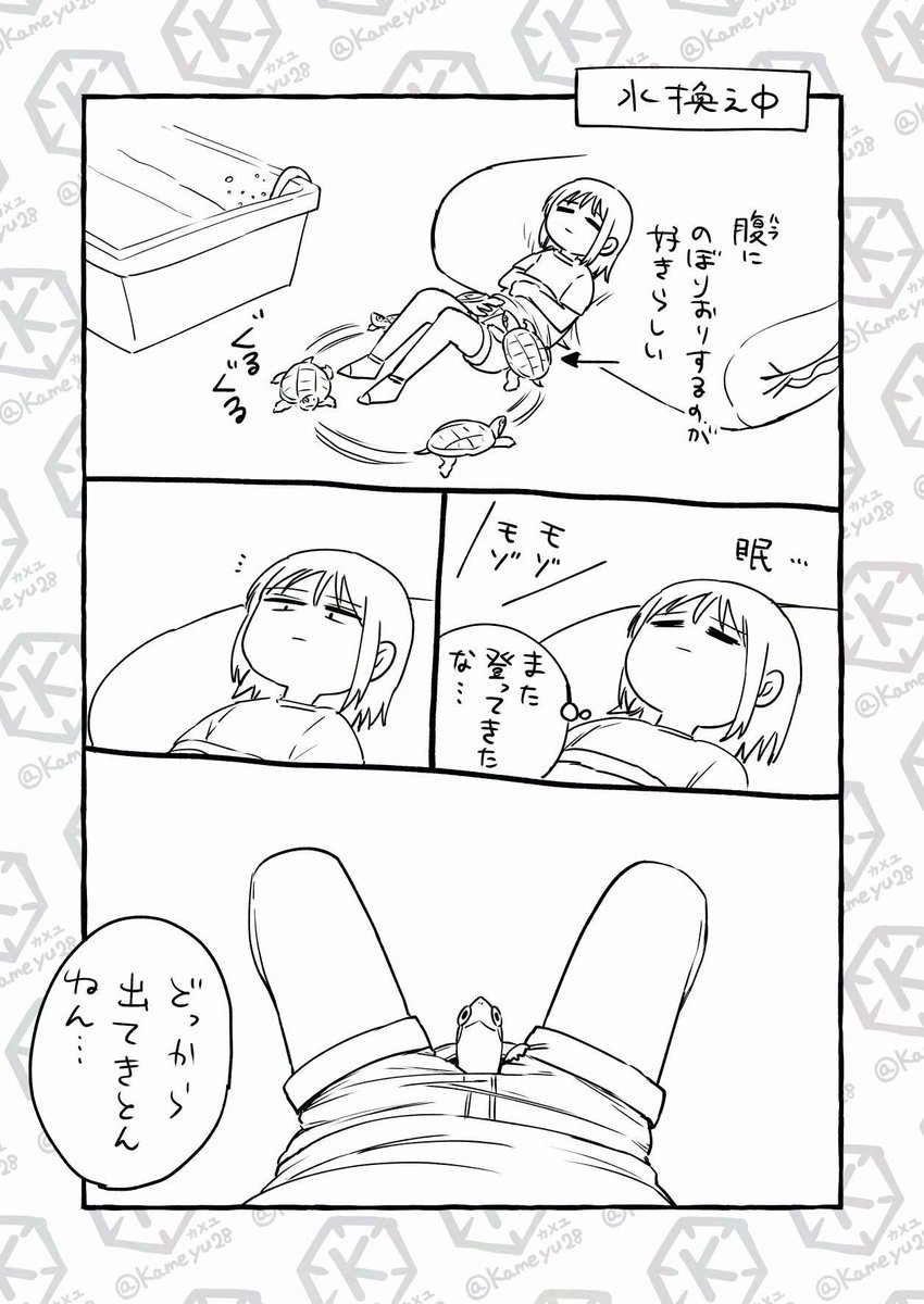 kameyu28's tweet photo. 絵日記「絵面」 https://t.co/YKhzoJT65T