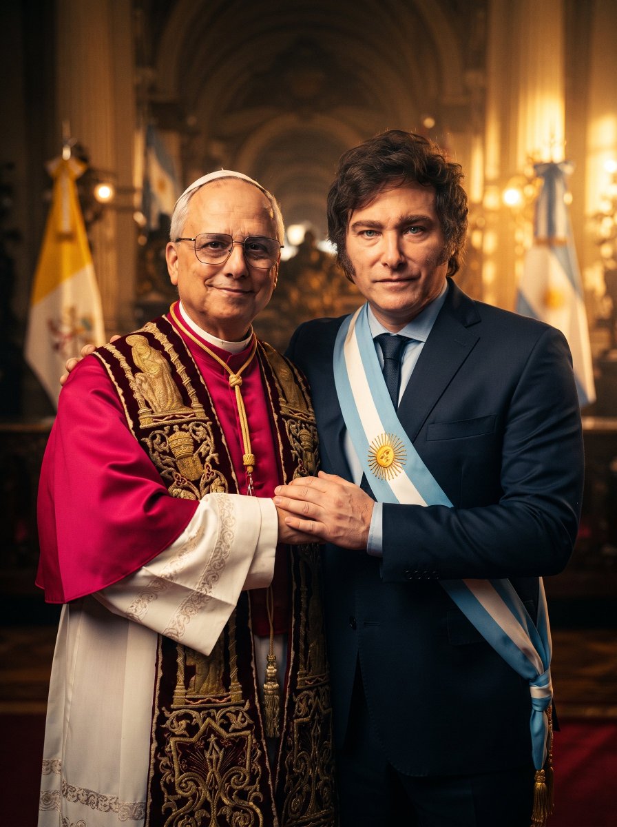 Canallalibertar's tweet photo. 🚨Luego de 40 años UN PAPA VISITA LA ARGENTINA⛪📿

El papa León XIV visitará al país en Noviembre 

TODA DEL JAVO

RETUIT 🔁 para que lo lloren la totalidad de los kukas https://t.co/4HKLwIW0Ke