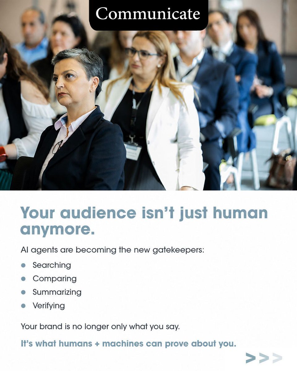 CommunicateME's tweet photo. Brands won't win by creating more content—they'll win by earning trust. As G42's Faheem Ahamed puts it: in an AI-driven world, only claims that survive scrutiny will stand out. @G42ai @INSEAD 
 https://t.co/34L5R60fA3 https://t.co/vesZ7Ctxbr