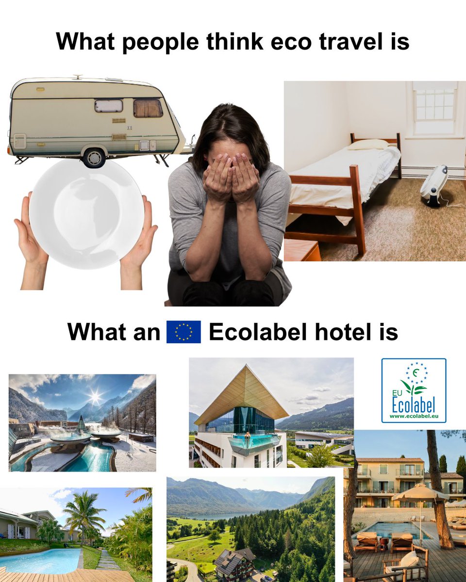 EU_ENV's tweet photo. Think sustainable travel means no comfort?

Choose among the almost 1,000 #EUEcolabel awarded hotels, hostels and campsites that meet strict environmental criteria - all without compromising on comfort!

Where is you next trip? Find an accommodation 👉 https://t.co/AlVNLcxp09 https://t.co/GDgJYnmom9