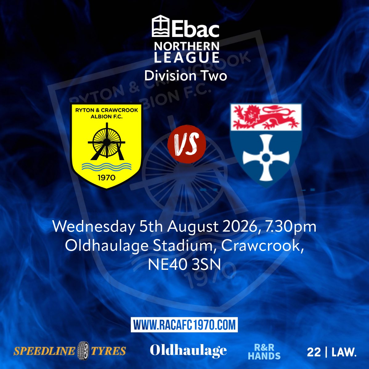 RACAFC1970's tweet photo. Matchday!

Albion return to the Oldhaulage Stadium this evening as we host Newcastle University in Division Two.

🆚 Newcastle University
📍 Oldhaulage Stadium, NE40 3SN
🕢 Kick-off: 7.30pm

We look forward to seeing plenty of Blue &amp; Black support!

#RACA🔵⚫ https://t.co/BIV3neUP77