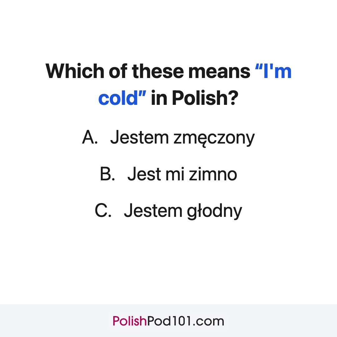 PolishPod1O1's tweet photo. Can you answer this quiz? ⛄  P.S. Get your Free 2,000 Polish Words for everyday life eBook here:  https://t.co/IPFYlh9utx https://t.co/r6530bCOZK