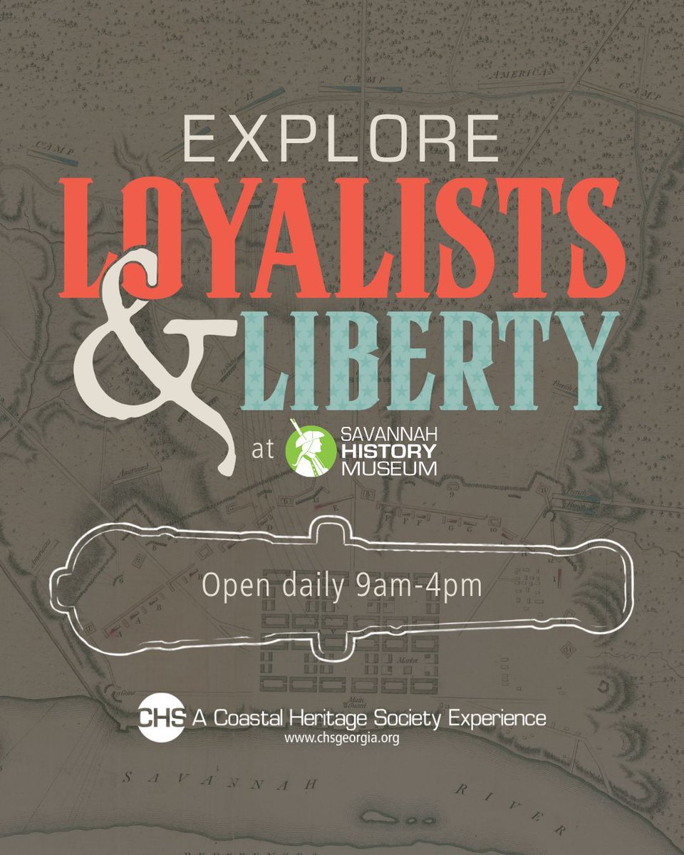 CHSgeorgia's tweet photo. Step back in time to the early days of our nation’s founding at Savannah History Museum!

Loyalists &amp; Liberty features 17 restored Revolutionary War-era cannons and other remarkable artifacts recovered from the Savannah River.

Plan your visit at https://t.co/mX8hUdPnTA https://t.co/wPwLVYnxP2