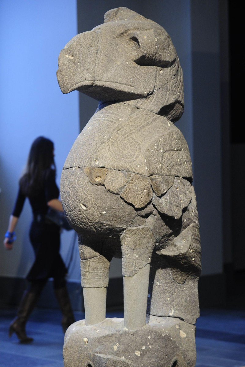 SyriaHistoryLab's tweet photo. A 3,000-year-old bird from Syria now stands in Berlin. Carved in basalt at Tell Halaf, it dates to the 10th–9th century BCE and rises 1.87 m high. Vorderasiatisches Museum, VA 08979.

#SyrianHeritage #TellHalaf https://t.co/Cmw204Mmhg