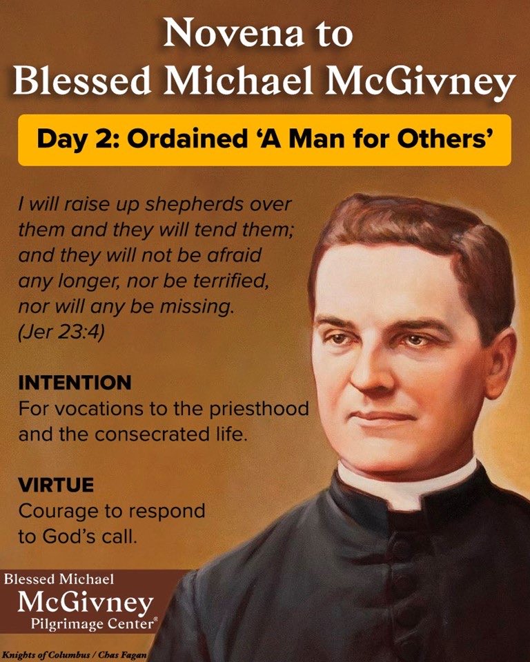 IbacachePE's tweet photo. DAY 2 – Ordained "A Man for Others"

I will raise up shepherds over them and they will tend them; and they will not be afraid any longer, nor be terrified, nor will any be missing (Jer 23:4).
 
INTENTION: For vocations. . .
 
VIRTUE: Courage to respond to God’s call. https://t.co/5vZYJzR562