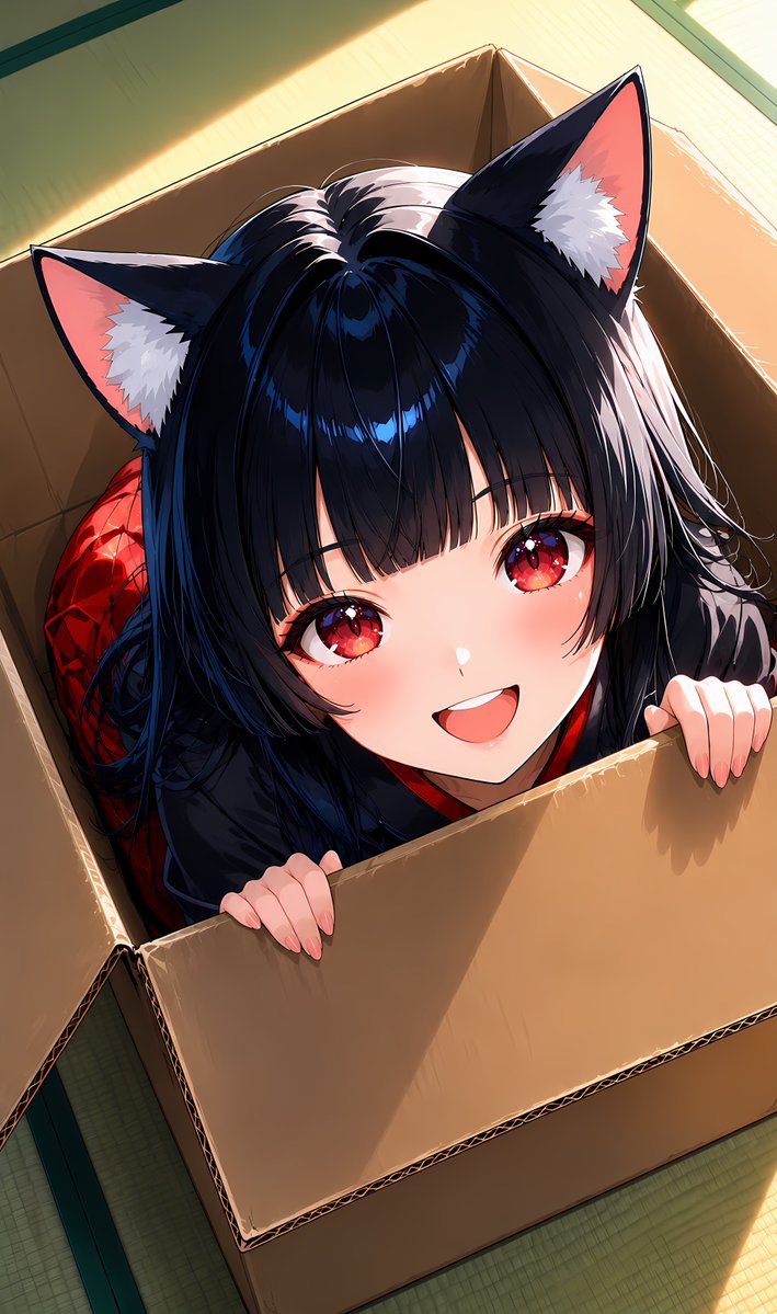8492Wizard's tweet photo. 紅葉にゃん🐈
皆様、こんばんにゃ〜🌙

8月5日は『#箱の日』📦

「は（8）こ（5）」の語呂合わせから、1991年
に東京紙器工業組合が制定した日なんだにゃ
= ^−⩊−^=☝️

今日は、印刷紙器や貼箱、段ボールなど、
私たちの暮らしに欠かせない「箱」に感謝する
日なんだにゃん😸

普段はあまり意識しないけれど、荷物を運ん
だり、大切な物を守ったりと、箱は毎日
大活躍なのにゃ✨

えっ⁉️
なんで段ボールに入ってるのかって？🤭
なんだか落ち着くんだにゃ〜ฅ^>ω<^ฅ💕