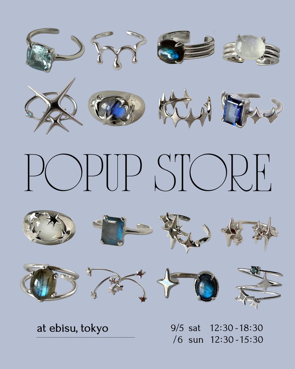 pomum_nail's tweet photo. 【TOKYO POPUP】
お好きなストーンを選んでリングをオーダーできるジュエリービュッフェや リングのサンプルセールがございます。
どなたでもぜひお越しください💍
 9/5(土) 12:30-18:30
9/6 (日) 12:30-15:30 
〒150-0022 東京都恵比寿南3-7-3 ミュール代官山5F

▼詳細はツリーに💭 https://t.co/GLivyO0twr