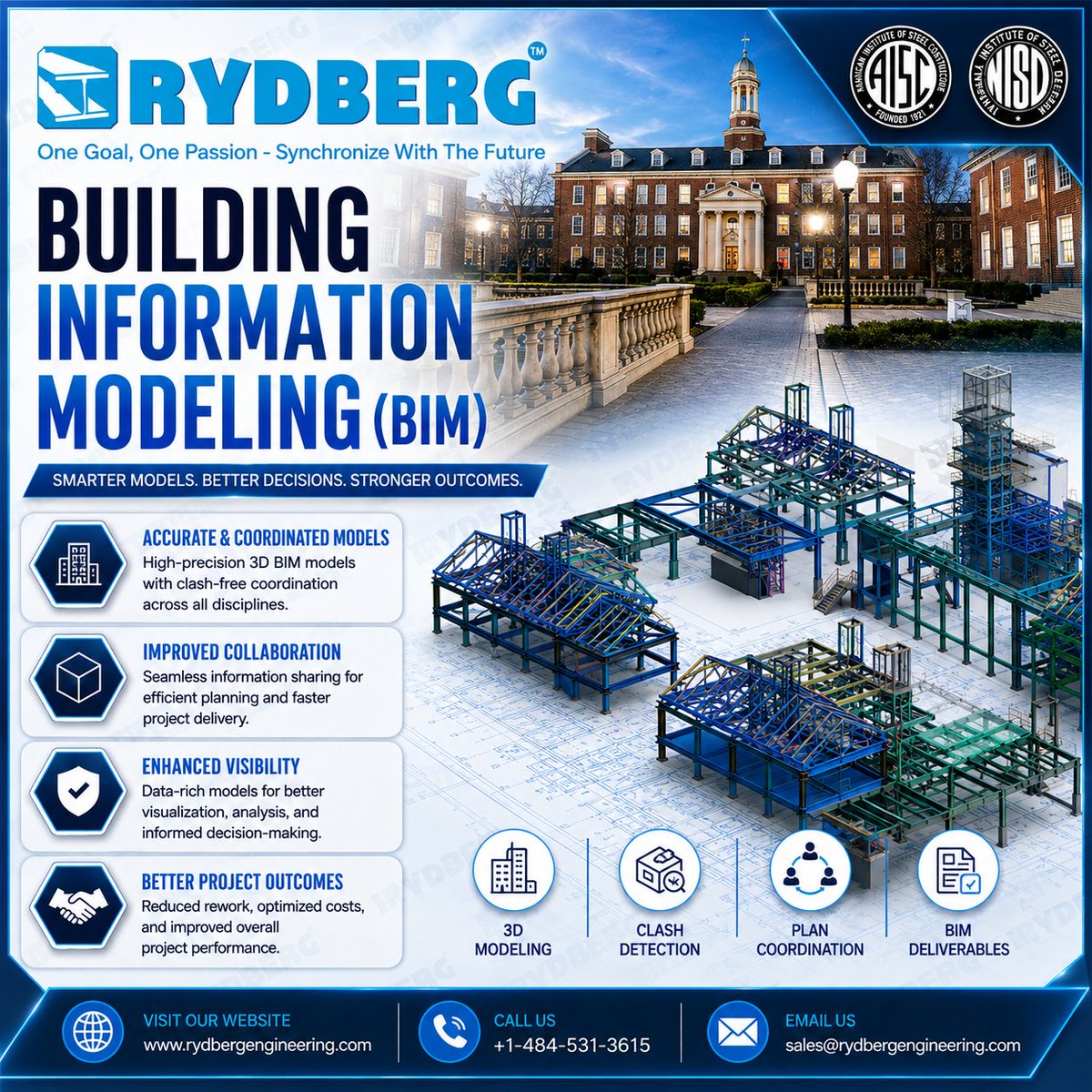 RYDBERGEnginee1's tweet photo. RYDBERG Engineering delivers Building Information Modeling (BIM) solutions that enhance collaboration, detect clashes early, &amp; optimize project delivery with precision.
#BIM #BuildingInformationModeling #StructuralEngineering #ConstructionTech #3DModeling #AEC #RydbergEngineering https://t.co/5t01Gg4Dlk