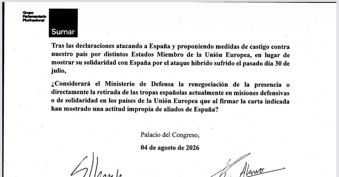 EUCat's tweet photo. ❌️ Si la solidaritat no és compartida, ens hem de replantejar l’ajuda a aquells governs trumpistes que ens han atacat. 

Si ells ens abandonen davant de Ceuta i Melilla, en @IzquierdaUnida plantejem retirar les tropes de suport dels països bàltics i de l’Est. https://t.co/M40XYBiHts