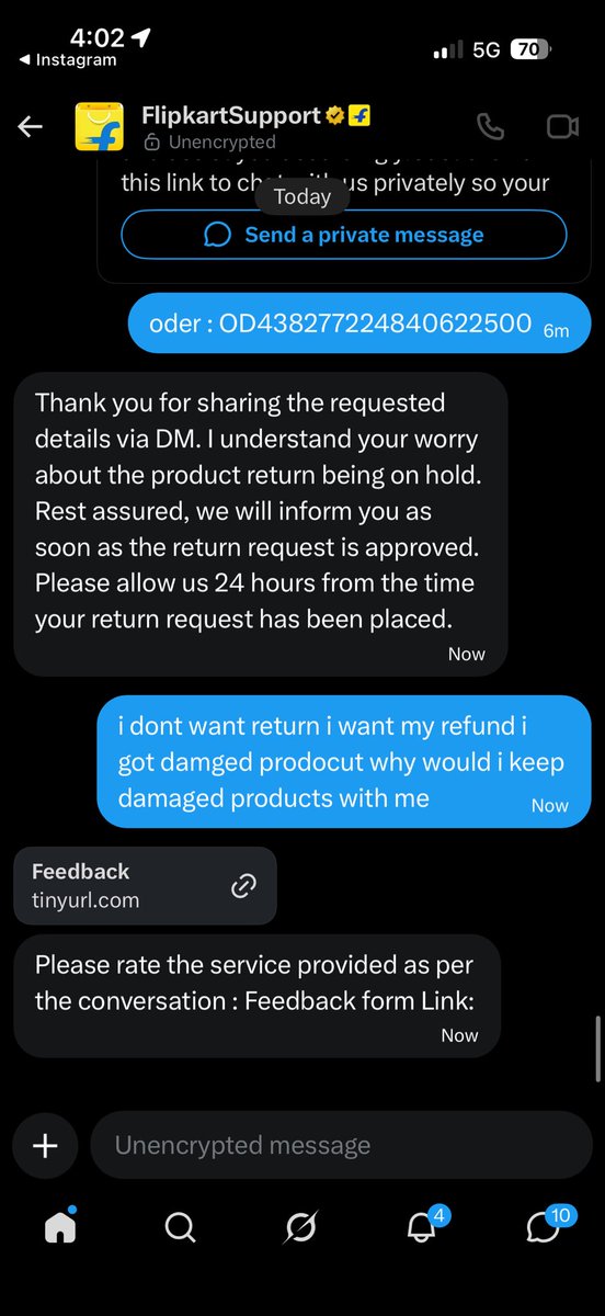 samar40422133's tweet photo. they are saying they have provided me solution is this ur solution or fraud i want my refund #fraudflipkart @jagograhakjago @flipkartsupport https://t.co/RUO9TDatyp