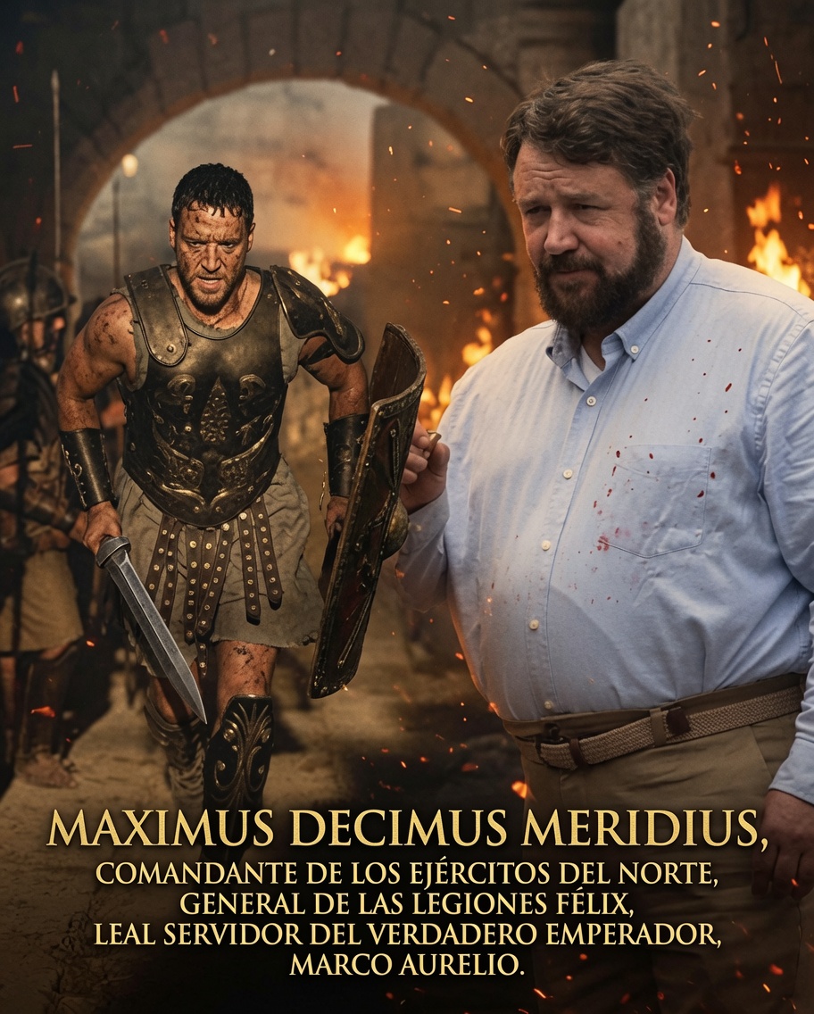 Arteymas_'s tweet photo. Si Maximus Decimus Meridius, comandante de los Ejércitos del Norte, General de las Legiones Félix, leal servidor del verdadero emperador, Marco Aurelio. Padre de un hijo asesinado, esposo de una esposa asesinada. Quien tendrá su venganza, en esta vida o en la siguiente, está así…

Que podemos esperar mortales como nosotros? 😬😬😬