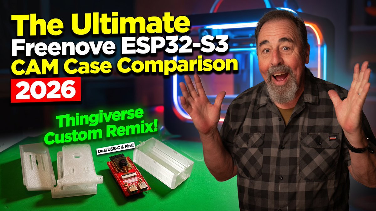 ShotokuTech's tweet photo. Looking for the perfect case for your Freenove ESP32-S3 WROOM board? In this video, I check out all the 3D-printable cases on Thingiverse to find the best fit for your DIY IoT projects. https://t.co/FD7fN6UGGg
#ESP32S3 #Freenove #3DPrinting #Thingiverse #ESP32Cam @FreenoveBrand https://t.co/abNJ7EtUhh