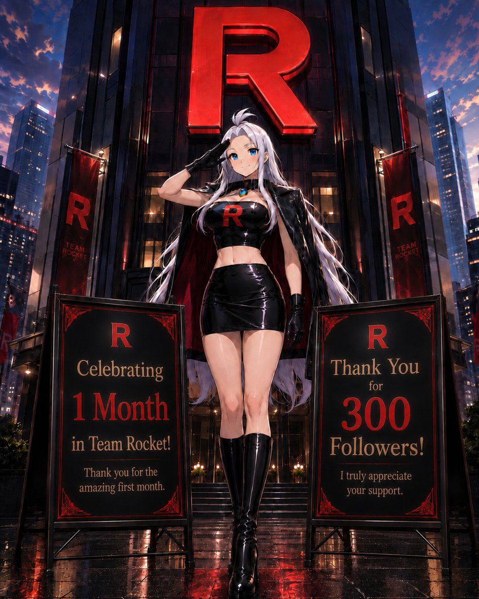 MirajaneMer's tweet photo. A month ago, I joined Team Rocket and met so many wonderful people. I hope I’ve become special to them, too. 
Today, I also reached 300 followers! I couldn’t be happier. Thank you all for your support.
Glory to Team Rocket, to Leader @EvilLiko, and to second-in-command @EvilAsuna https://t.co/utAwipqlwv