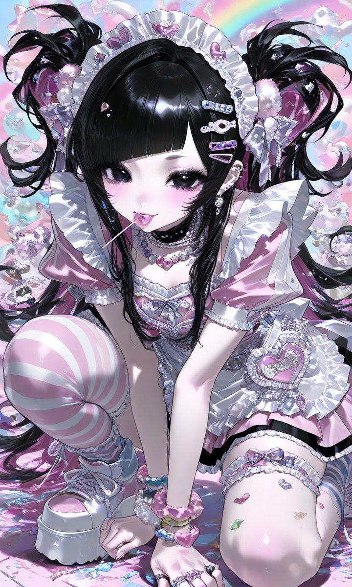 luv07rie's tweet photo. ⪩⪨ プロンプト配布 ⪩⪨

原宿系デコラジャージメイド🩵🩷🍭

リプにプロンプト載せてマス♡
F内外問いませんノで引用🆙してくれルとうれCでス♩ https://t.co/gyL2gwWkVr