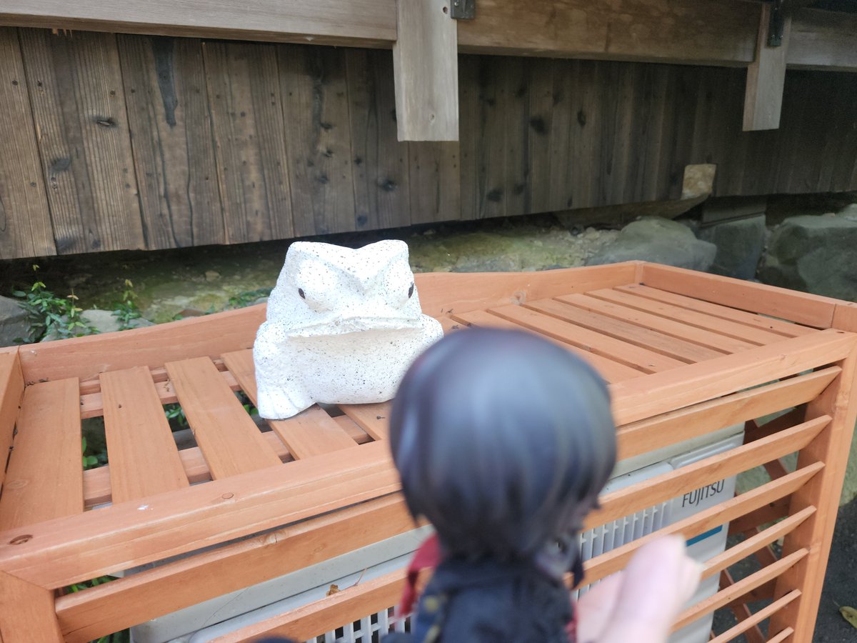 _my_85's tweet photo. きよみつクンフォルダで一番新しいのは先週末、寺行った時に見たカエルときよみつクン https://t.co/iQs7WM2oU0