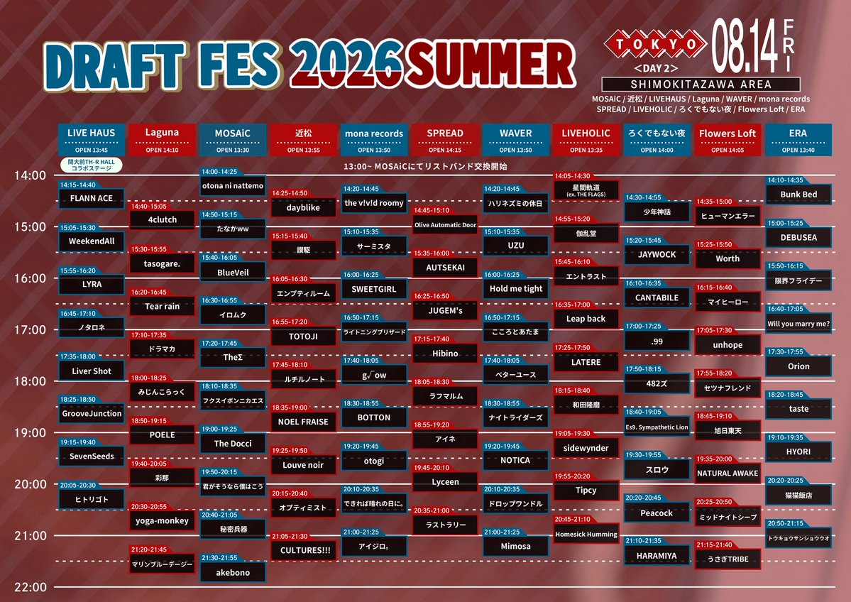 PhanSt_official's tweet photo. 《DRAFT FES 2026 SUMMER》
タイムテーブル解禁!!
8/13(木) TOKYO
📍下北沢 Daisy Bar
⏰16:45〜17:10
8/18(火) OSAKA
📍 CYPRESS LOUNGE(心斎橋SUNHALL WEST)
⏰17:25〜17:50
チケットは公式アカウントプロフィールのリンクへ🎫
@DRAFTFES
#DRAFTFES #ドラフトフェス #PhantomStyle https://t.co/AVasri651M