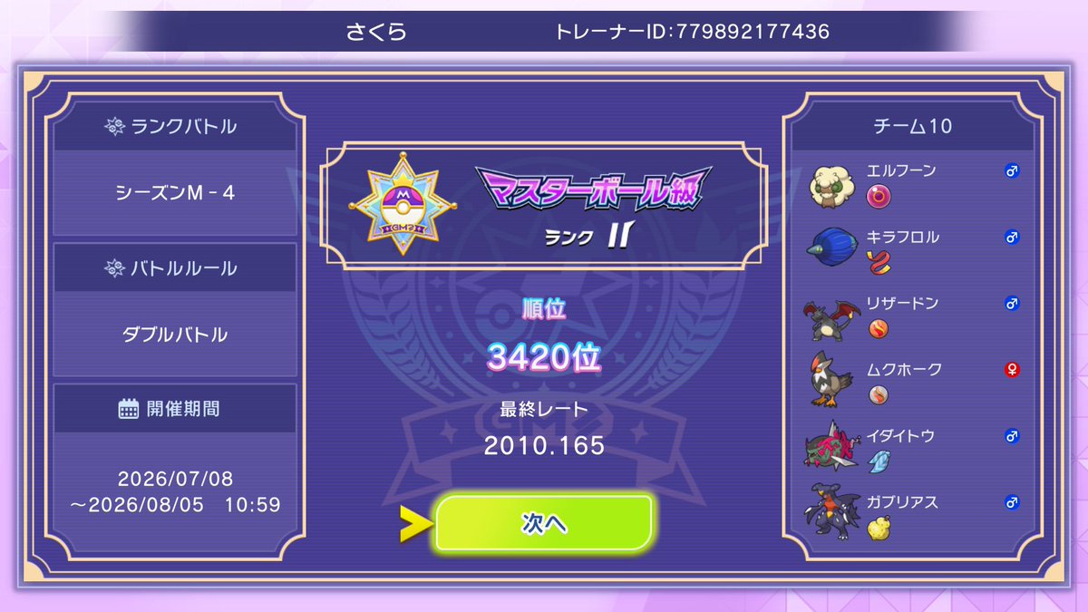 sakurafiore's tweet photo. M-4結果 https://t.co/rZeDViosjJ