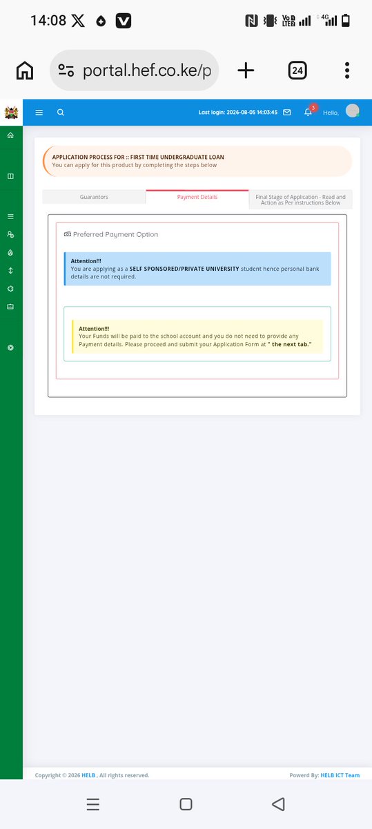Victor47284776's tweet photo. @HELBpage This the problem am experiencing yet Am Gssp/public University https://t.co/MfVXDX6BQ2