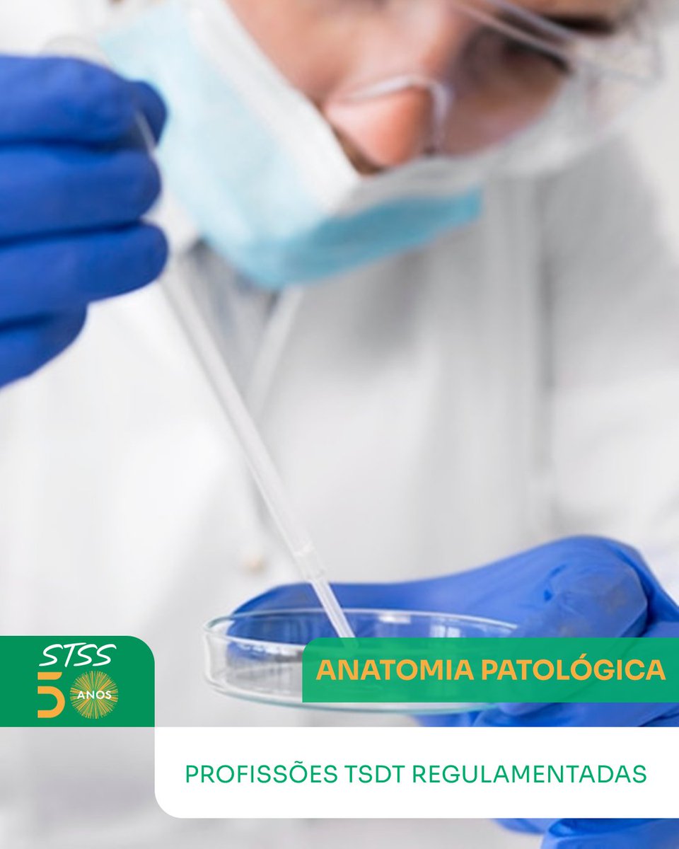 STSS_pt's tweet photo. 📷TÉCNICO DE ANATOMIA PATOLÓGICA, CITOLÓGICA E TANATOLÓGICA

Profissão regulamentada que atua:
🧫 tratamento de tecidos biológicos colhidos no organismo vivo ou morto 
🧫 realização de montagem de peças anatómicas 
🧫 execução e controlo das diversas fases da técnica citológica. https://t.co/aq9zAu45E4