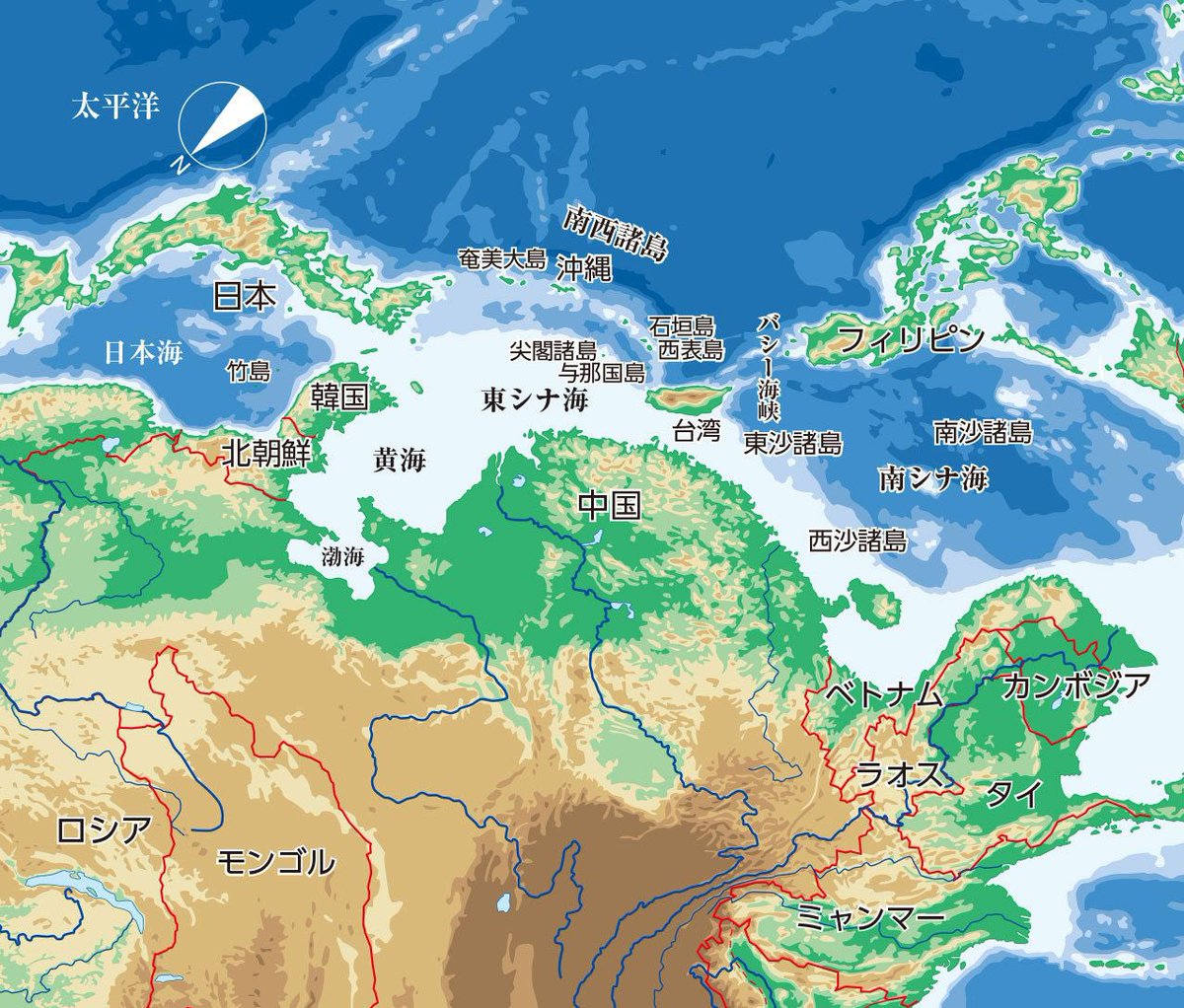 aoi_calculator's tweet photo. @crow442ne @Arasuka_syuu 絶対に中国陣営にはならない国が不沈空母として米軍基地を乗せてそこにあるだけではなく、過半数が中国を脅威と認識し、政治的には豪NZやASEANの一部を巻き込んで第一とか第二列島線とか言い出して匕首を突きつける形になってるのに元の人何言ってるんだろうね  地図逆にしてみな…… https://t.co/Z7OjYnQDP2