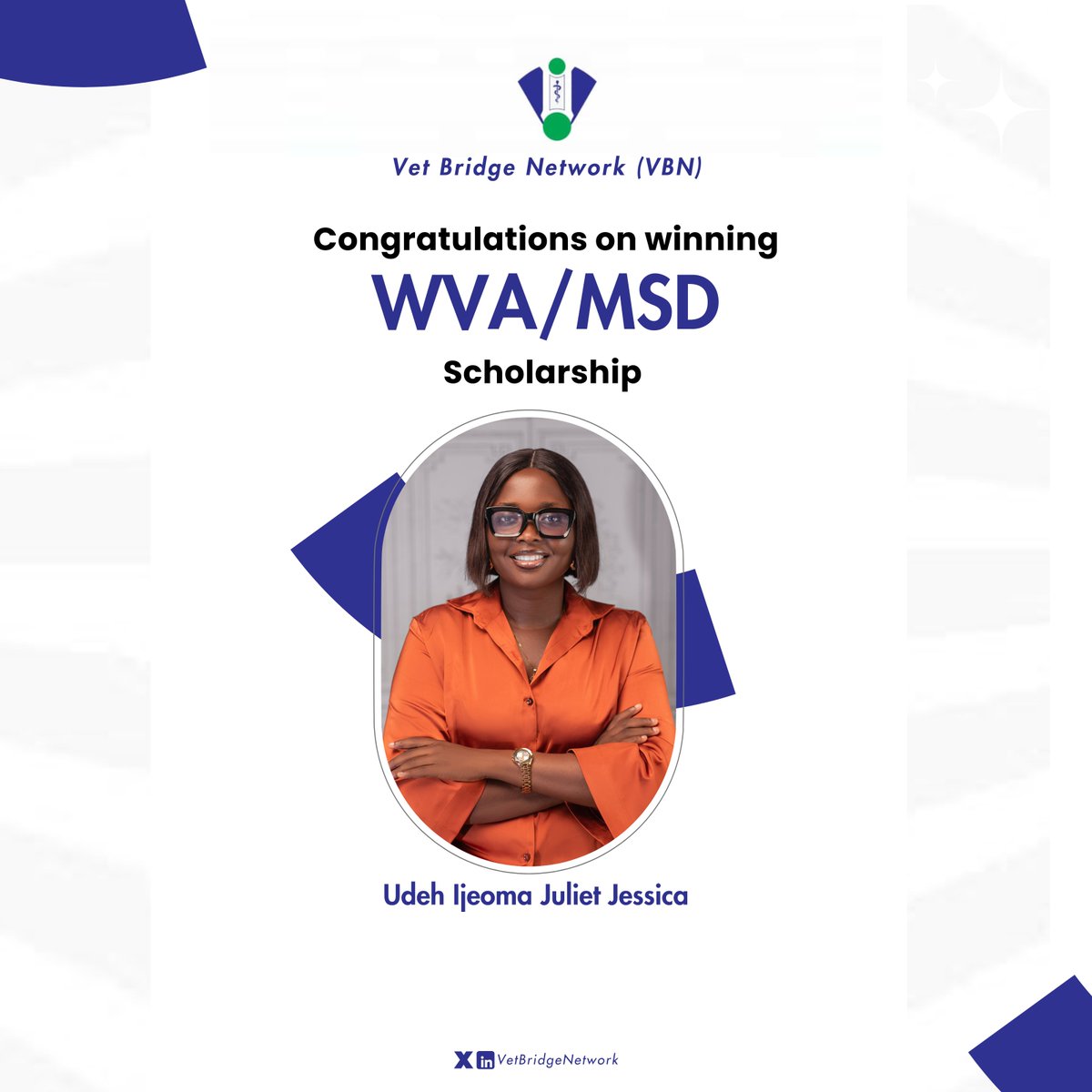 BridgeVetNetwor's tweet photo. Three of our members recently won a combined scholarships of $15,000, and we are genuinely so happy for them!
Watching our members receive this kind of global recognition is incredibly rewarding, and we wish them the best in their future endeavours! https://t.co/CWV0kwLGLD