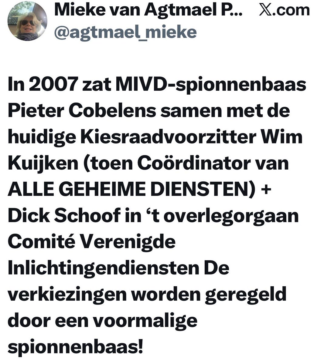agtmael_mieke's tweet photo. Dick Schoof =
Een In- en In-Slecht Mens…..
Wij vergeten niets
Wij vergeven niets https://t.co/E1kvusGobO