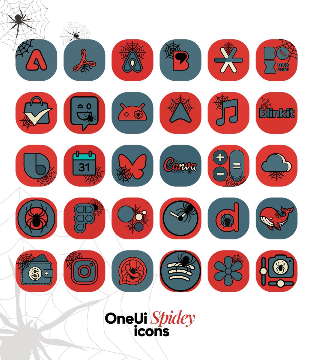 The1UX's tweet photo. To celebrate the Spider-Man: Brand New Day 🕸️🕷️, we have created something for fellow Spider-Man fans! 🎉

OneUI Spidey Icons is finally here!🥳

Turn your home screen into a Halloween-inspired setup with handcrafted Spider-Web icons.

📲 Get it here: https://t.co/Z37TROgG6G

✨ Features:
• 750+ of handcrafted icons
• Regular updates
• Built-in premium icon request tool
• Premium Spider-man wallpapers
• Supports most Android launchers

🎁 10 Promo Code Giveaway

To enter:
❤️ Like this post
🔁 Repost
💬 Reply with your favorite Spider-Man movie

Winners will be announced in 5 days.

#SpiderMan #BrandNewDay #Android #IconPack #OneUI #Homescreen #Halloween