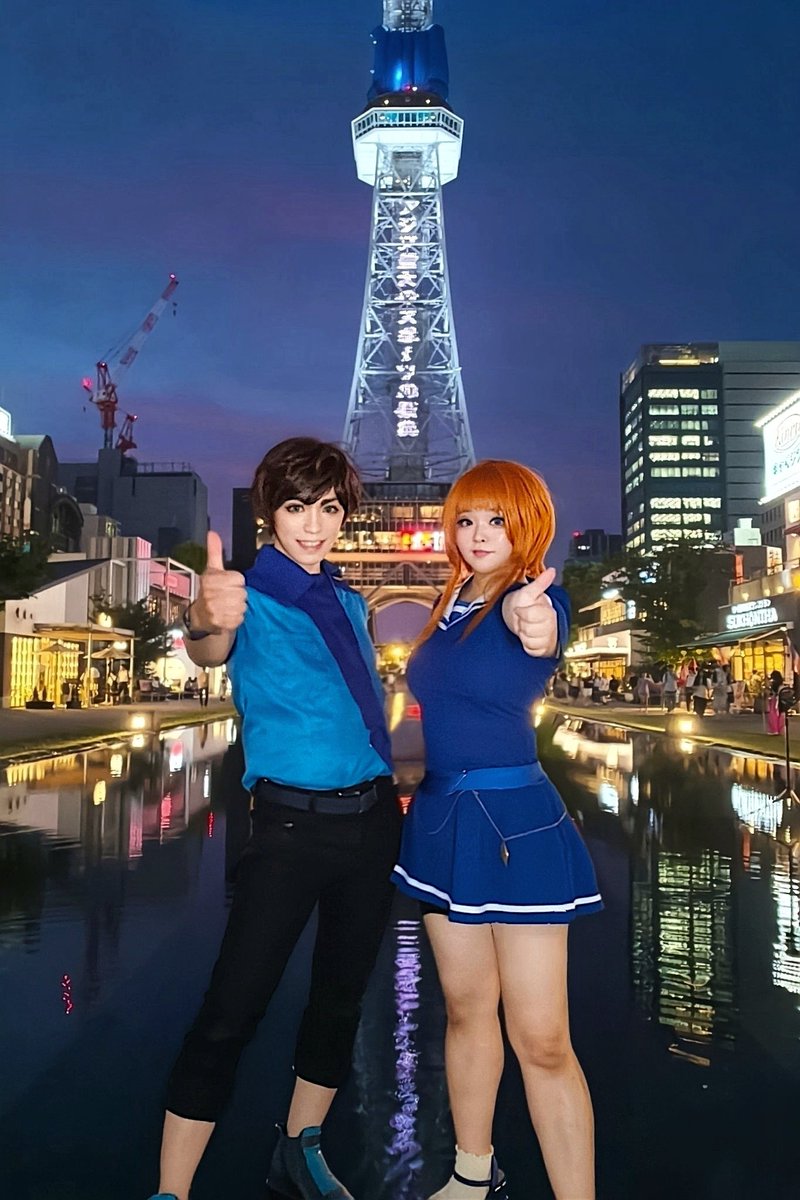 ninja_kiichi's tweet photo. Cosplay
機動戦士ガンダムZZ

ジュドー・アーシタ &amp; エルピー・プル

🔵ジュドプルで念願の水盤撮影🗼😉👍

#コスサミ2026 #コスサミ
#水盤撮影 #ガンダムZZ https://t.co/SGtcuw7Bte