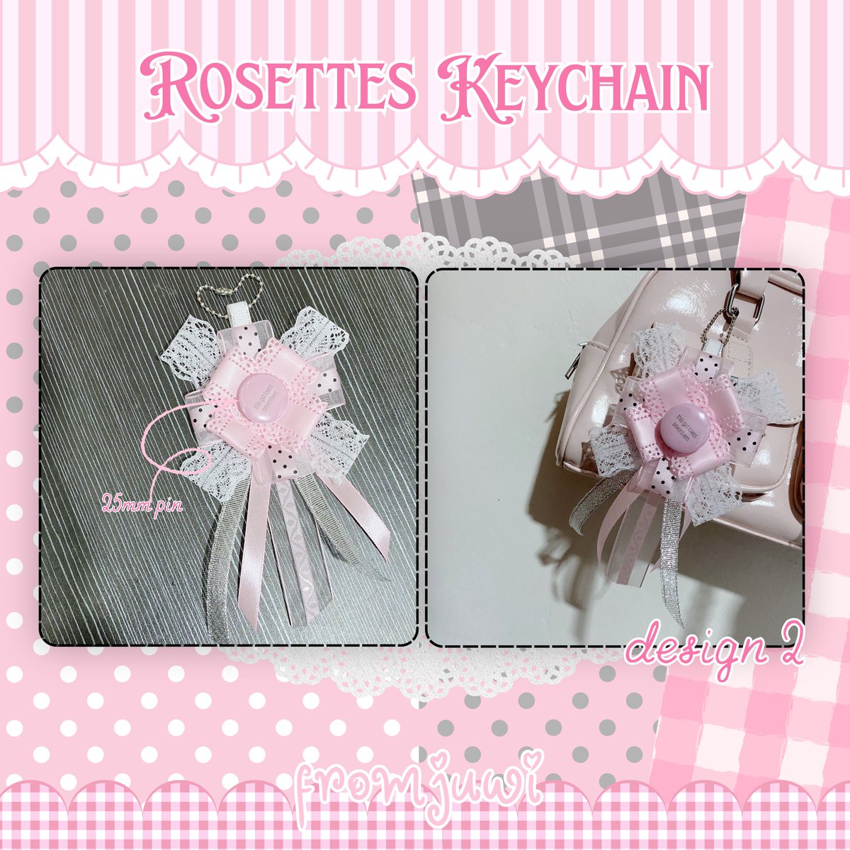 fromjuwii's tweet photo. 𝓡ℴ𝓈ℯ𝓉𝓉ℯ𝓈  𝒌𝒆𝒚𝒄𝒉𝒂𝒊𝒏 ⋆. 𐙚 ˚

available designs: 1,2,3 

ִֶָ🪽་༘ 3 slots available each
ᝰ.ᐟ ₱80 per design
ᝰ.ᐟ ₱95 with pin (25mm) 
ᝰ.ᐟ ₱99 with pin (32mm) 

dm me or reply to claim 𝄞⨾𓍢ִ໋ 

: wts lfb ph rosette keychain badge webbing ribbons pins https://t.co/wLIj9rYSF7